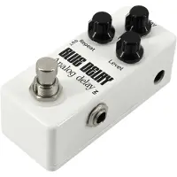 Aroma Gitarr Analog Delay Pedal Elgitarr Effektpedal True Bypass Zink Alloy Shell DC 9V 6.35mm vit