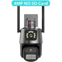 LS VISION 2024 Ny Utomhus EU PTZ-kamera 9MP 4K HD 8X Hybridzoom Tre Linser Dubbel Skärm Wifi IP-kamera 4MP Polisljusalarm CCTV Övervakning ICSee 4MP NO SD Card