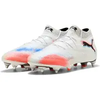Puma Future 8 Ultimate SG Untamed - White/Svart/Röd - Soft Ground (SG), storlek 42