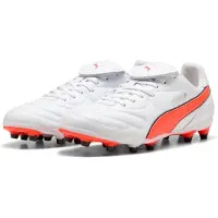 Puma King LIGA FG/AG - White/Röd/Svart, storlek 41
