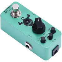 TOMTOP JMS Lity Booster Gitarrpedal Mini Booster Effektpedal Pure Clean Mini Boost för elgitarr cyan
