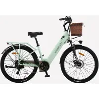 Electric Ride Cysum X-city Dam Bekväm Pendling E-cykel Med Dragstol Framram 48V10.4Ah Batteri 250W Elcykel 26 Tum Däck Utomhus Elcykel grön