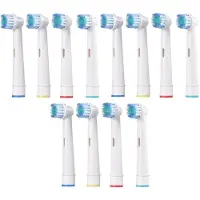 FunCouples 12st elektriskt tandborsthuvud kompatibelt med Oral B elektrisk tandborstebytesborste 12pcs