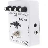 Aroma Joyo JF-07 Classic Flanger gitarreffektpedal med True Bypass Design vit