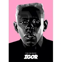 Flechazo poster Rapparen Stjärna Tyler Skaparen Blompojke Musikaffisch Dukmålning Estetisk väggkonst för bar Café Rum Heminredning 60x80cm No Frame