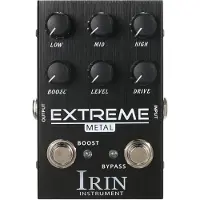 TOMTOP JMS IRIN Distortion gitarreffektpedal Bärbar gitarreffektor med LÅG/MIDDEL/HÖG frekvensförstärkning svart