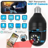 VStarcam E27 PLUS 200W 2.4G/5G Wifi 1080P Panoramakamera Hemsäkerhetskamera Mörkerseende Webbkamera Stödjer Tvåvägsljud Samtal Fjärrvisning Via Smartphone svart