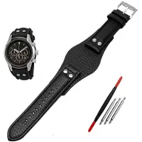 Freesh Klockarmband i äkta läder 22 mm rem med matta för fossil CH2891 CH3051 CH2564 CH2565 klockarmband handgjort läderarmband för män 22mm