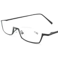 Dote Små läsglasögon med halv ram Kvinnor Fjädergångjärn Ram Receptbelagda glasögon Legering Oculos 2