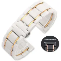 Freesh Keramiskt klockband 14mm 15 16 17 18mm 20mm 22mm klockarmband för huawei Ticwatch klockor dam man mode armbandsur band 17mm