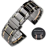 Freesh Keramiskt klockband 14mm 15 16 17 18mm 20mm 22mm klockarmband för huawei Ticwatch klockor dam man mode armbandsur band 20mm