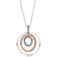 POMOiii Nytt Halsband 925 Sterling Silver Dammode Runt Halsband Passande Original Pandora Charm Pärlor Gör-det-själv smycken Present 45cm