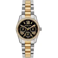 Michael Kors Klocka - - MK4925 Lexington 33 mm - Silverfärgad rostfritt stål - Svart urtavla - Vattentålighet 5 ATM