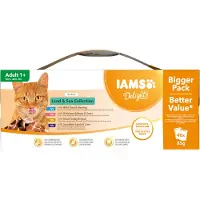 IAMS Cat Delights Adult All breeds Land&amp;Sea I Jelly-påse 48 x 85 g