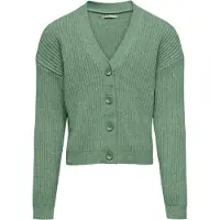 Kids Only Cardigan - Rib - Stickad - KogMandy - Hedge Green/Mela - - 7-8 år (122-128) - Cardigan