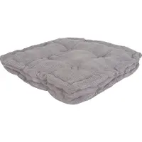 Borg Living Futonkudde - 40x40x7 cm - Mjuk futonkudde av sammetstyg - Grå