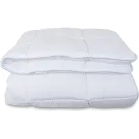 Zen Sleep Dubbel vinter fibertäcke - Allergivänligt 2-lagers termotäcke - 240x220 cm - Fuktabsorberande vintertäcke med hålfibrer