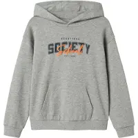 Name it Hoodie - NkmLucas - Grå Mererad - - 6 år (116) - Hoodie