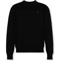 Calvin Klein Jeans Tröja 'Monogram Embroidery Relaxed' svart