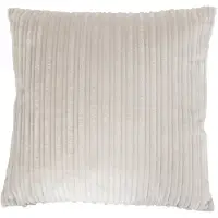 Borg Living Prydnadskudde - 45x45 cm - Vit - Soffkudde med sammetslook -
