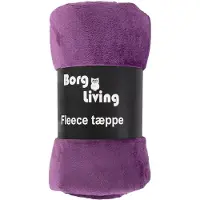 Borg Living Fleecefilt - Lila - 150x200 cm - Mjuk och härlig sofffilt -