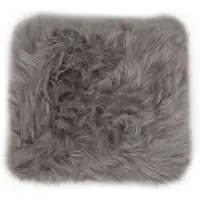 Borg Living Prydnadskudde - Fuskpäls - 45x45 cm - Grå - Mjuk soffkudde