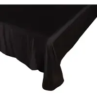 Borg Living Slätt lakan - 150x250 cm - Svart - 100% bomullssatin - Platt lakan