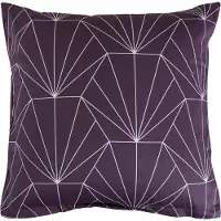 By Night Kuddfodral 60x63 cm - Vändbar design i 100% bomullssatin - Hexagon plommon - Från