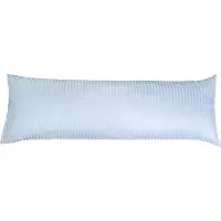 Borg Living Puddfodral 50x150 cm - 100% bomullssatin - Multipudde - Klassiska ljusblå ränder