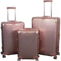 Borg Living Aluminiumresväska - Lyxiga resväskor - Roséguld med TSA-lås