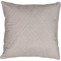 Borg Living Gavelkudde - 80x80 cm - 2-sidig - Sandfärgad och vit - Stor prydnadskudde till sängen