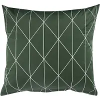 Borg Living Kuddfodral 60x63 cm - Grafiskt harlekinmönster - Grön - 100% bomullssatin
