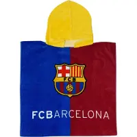 Licens Badponcho - 100% mjuk bomullshandduk - 50x100 cm - FC Barcelona handduk