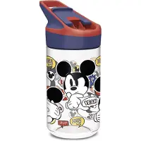 Licens Disney Mickey Mouse drickflaska - Vattenflaska med flipfunktion och sugrör