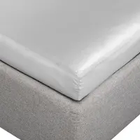 ByBorg Silkelakan - Formsydda lakan 90x200x8 cm - Dämpad grå - 100% morbærsilke -