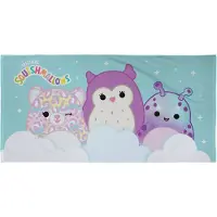 Licens Squishmallows handduk - 70x140 cm - 100% bomull - Mjuk badhandduk med de populära gosedjuren