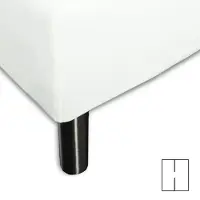 Nordstrand Splitlakan - H-split - 180x200 cm - Vit - 100% Bomull jersey - Formystt lakan för höj- och sänkbar säng