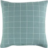 Borg Örngott 60x63 cm - Kreppsängkläder - 100% bomullskrepp - Gröna rutor
