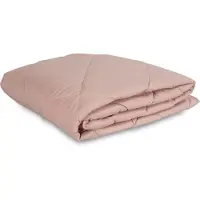 In Style Quiltad pläd - 140x200 cm - Sommartäcke i dämpad rosa med fiberfyllning - Quiltad pläd -