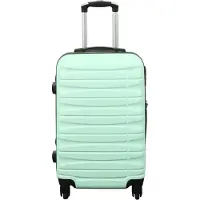 Borg Living Kabinväska - Hardcase lättvikt resväska - Pastellgrön resväska i handbagagestorlek erbjudande
