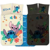 Licens Stitch sängkläder - 100% bomull - Juniorpåslakanset 100x140 cm - Självlysande