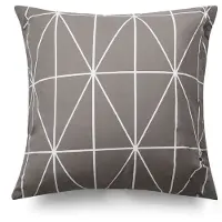 Nordstrand Örngott 60x63 cm - 100% bomull - Grått med vitt harlekinmönster