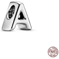 YIRAN Jewelry 100 % Äkta 925 Sterling Silver Hänge Jubileumsbokstav A -Z Serie Pärlor Original Panjia Charm Armband Smycken
