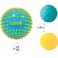 Ludi Sinnesboll - 3 st - Blå - - One Size - Bollar