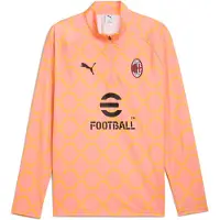Puma Ac Milan Warm Up 1/4 Zip Top Träning Tröja Med Halv Dragkedja