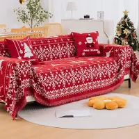 Yiran Furniture Överdrag Chenille Jul Soffaöverdrag Fyra Säsonger Universellt Sofffiltöverdrag Soffa 180x130cm