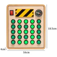 Kidsly Montessori Busy Board Sensoriska leksaker Trä med LED-ljusbrytare Styrbräda Reseaktiviteter Barnspel för 2-4 år gamla
