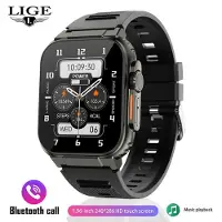 Lige Inspelningsfunktion SIRI Dial Smart Watch 600MAH Stort batteri TWS Music 100+ Sports Watch True Blood Oxygen Smartwatch Herr silicone strap svart