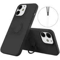 Mtp Products iPhone 13 Liquid Silikonskal med Ringhållare - Svart