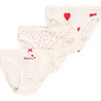 Petit Bateau Trosor - 3-pack - Vit m. Hjärtan - - 8 år (128) - Trosor